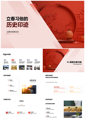 立春农耕习俗演变与传承史迹PPT模板