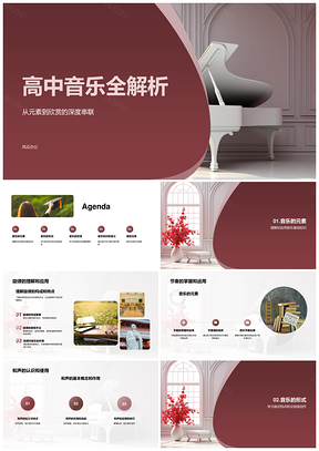 高中音乐元素旋律节奏和声交响全解PPT模板