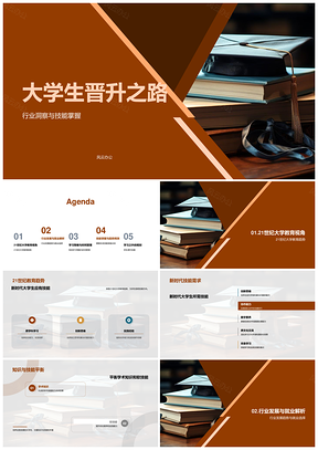 2025大学生晋升指南行业趋势技能就业策略PPT模板
