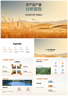 农产品产量波动成因及增产策略技术供应链分析PPT模板