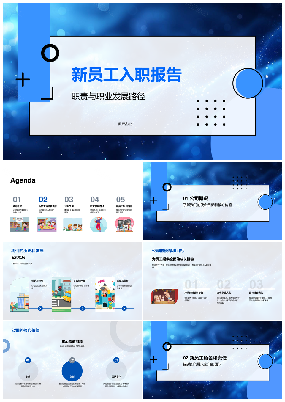 新员工入职培训融入职责文化PPT模板