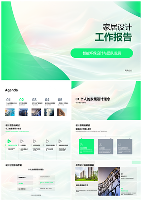 家居智能环保团队设计理念与创新技能发展报告PPT模板