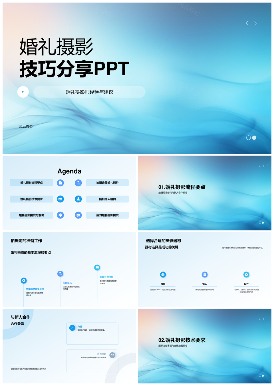 婚礼摄影技巧分享PPT模板