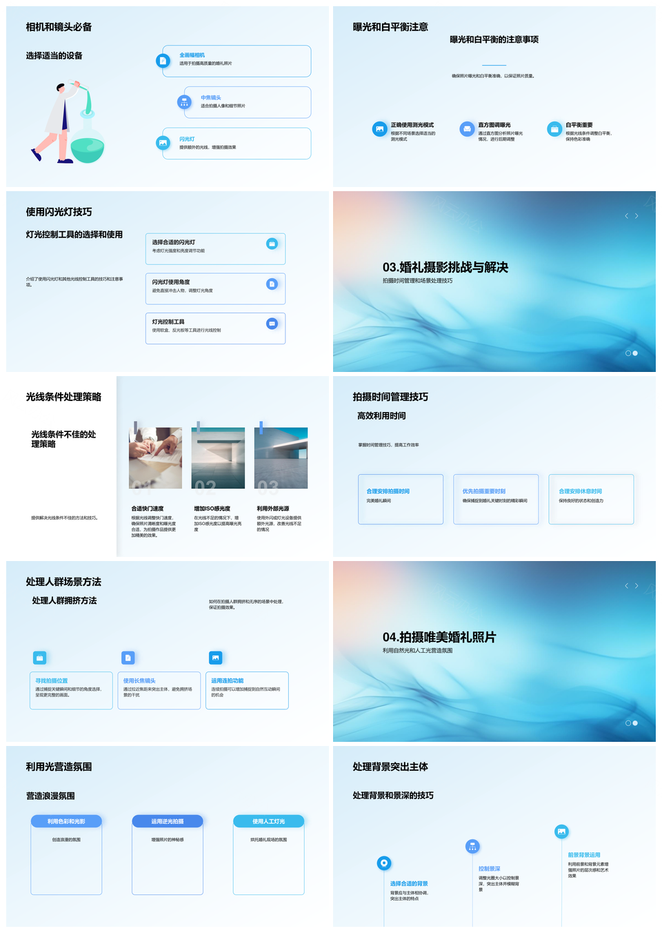 婚礼摄影技巧分享PPT模板