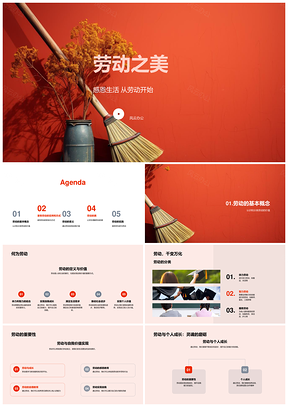 家务劳动之美育独立感恩成长PPT模板