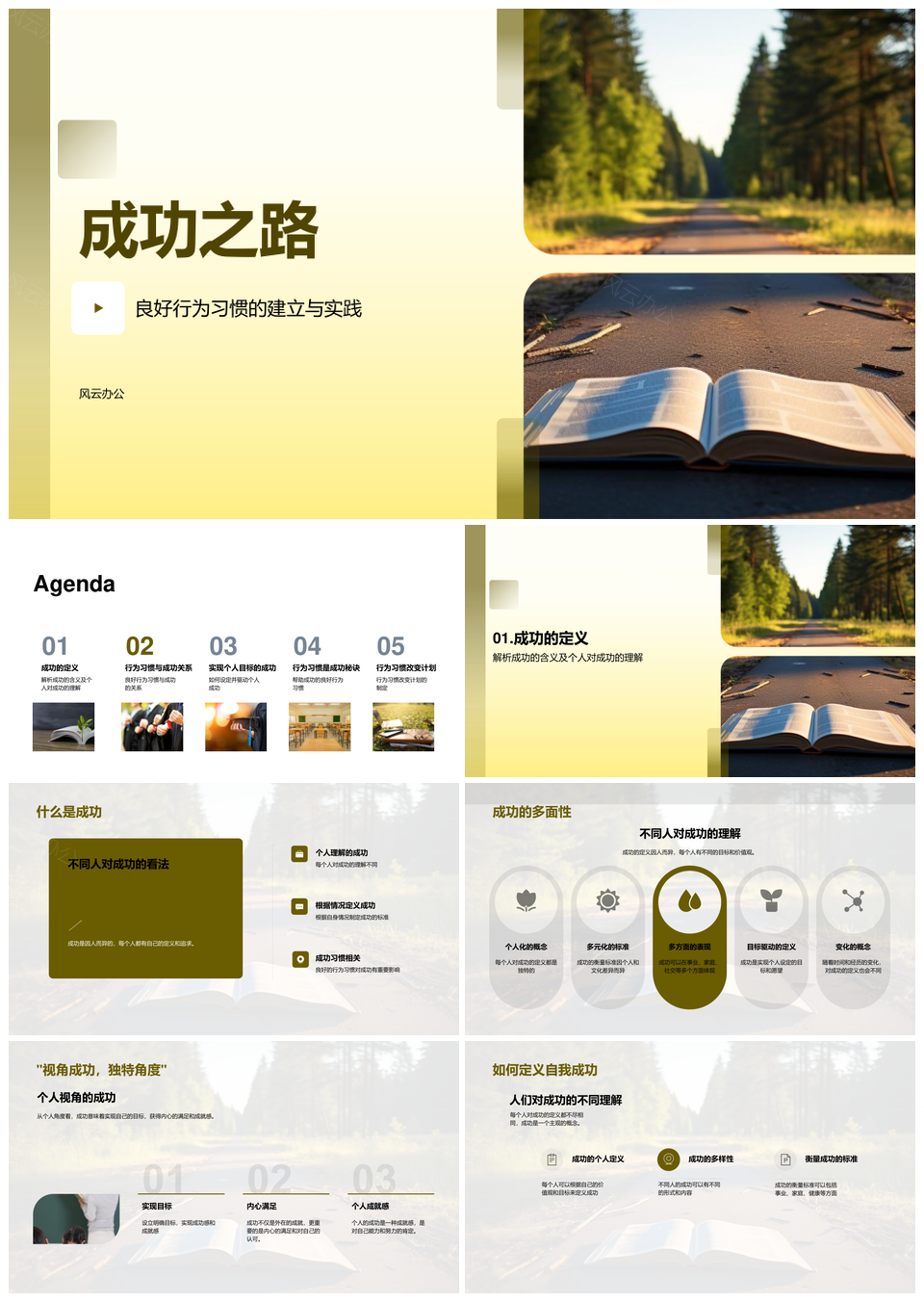 良好习惯与目标设定成功之路PPT模板