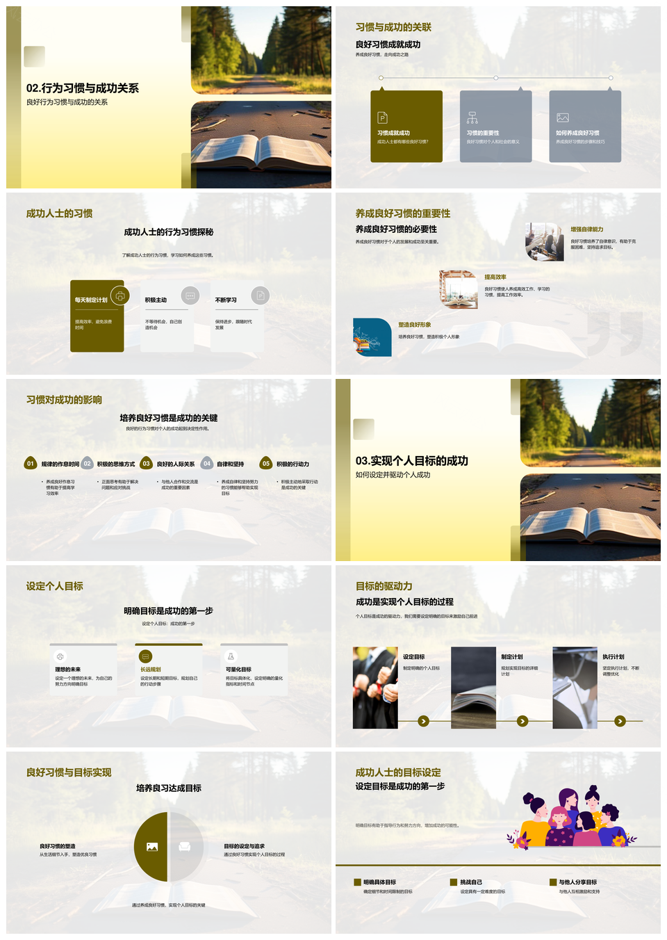 良好习惯与目标设定成功之路PPT模板