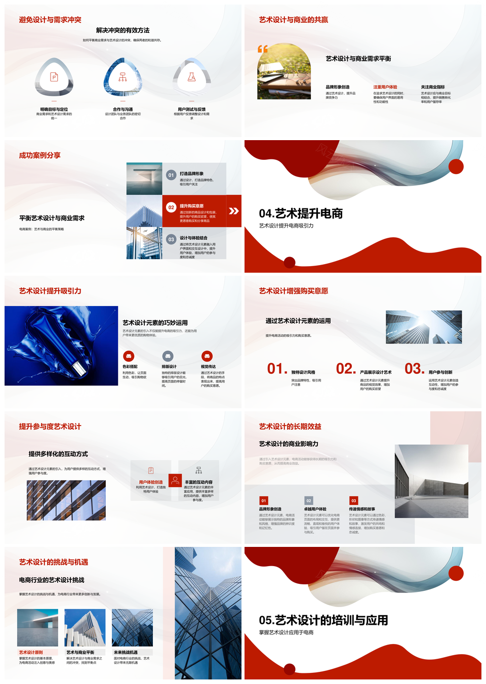 电商艺术设计创新融合用户商业需求PPT模板