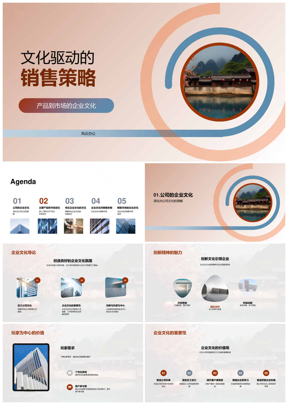 古代中国灯笼文化驱动销售策略PPT模板