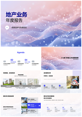 地产业务年度团队协作改进规划案例报告PPT模板