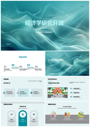 经济学实证策略硕士开题答辩文献研究PPT模板