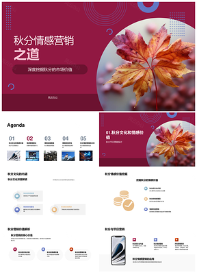 秋分新媒体情感营销市场价值与品牌认同PPT模板