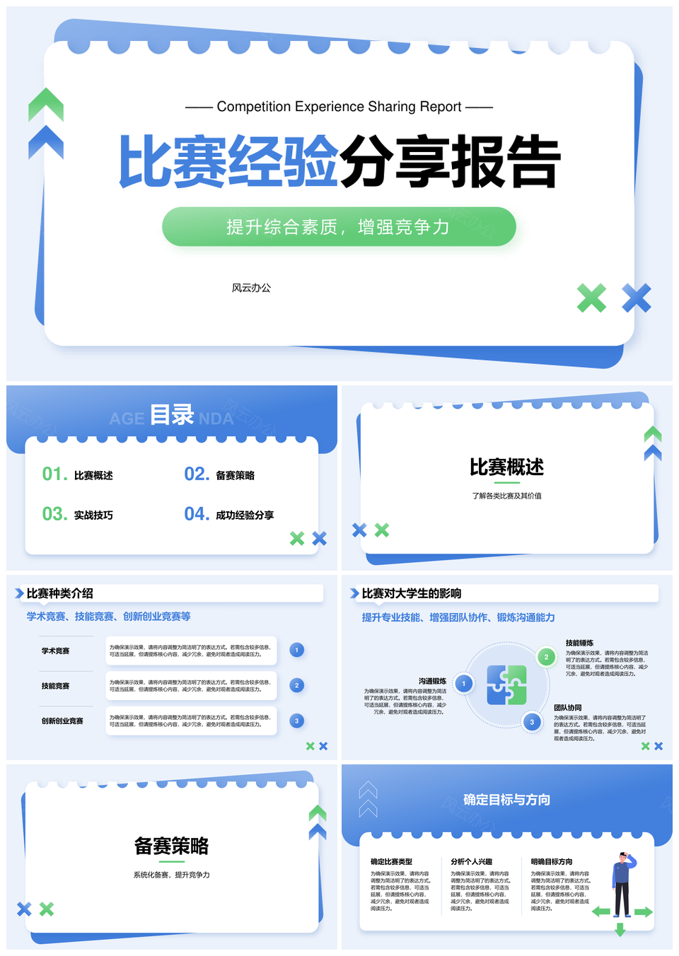 学长学姐竞赛备赛与竞争力提升PPT模板