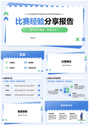 学长学姐竞赛备赛实战经验竞争力提升PPT模板