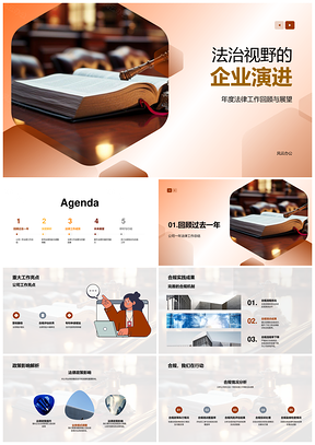 法治企业合规演进风险防范培训PPT模板
