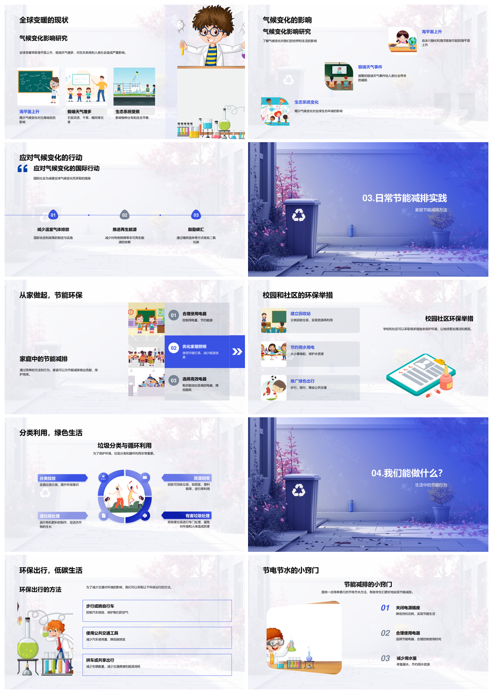 节能减排环保教育绿色生活实践指南PPT模板