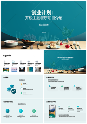 创业者主题餐厅市场需求食品创新成功案例PPT模板