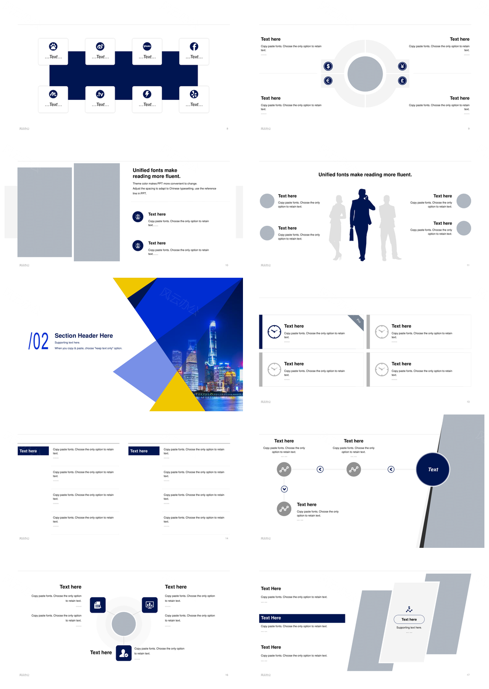 蓝色简约商务房地产商业计划书报告PPT通用模板