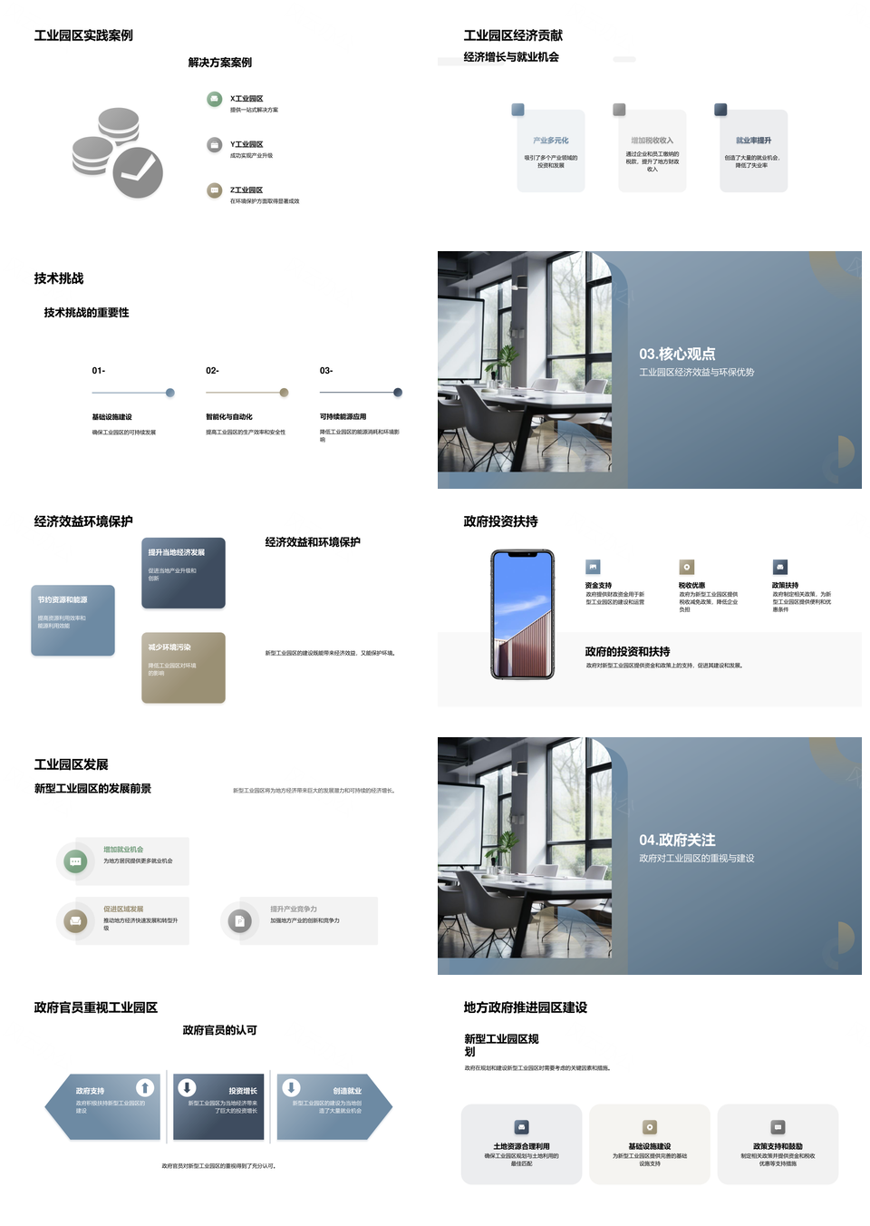 新型工业园区创新驱动产业升级经济贡献PPT模板