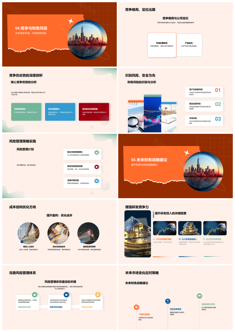 财务数据驱动企业策略决策分析对比PPT模板