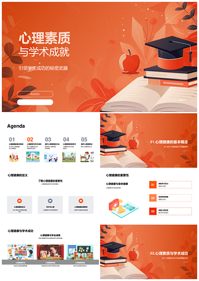 心理素质学习态度与学术职业成功PPT模板