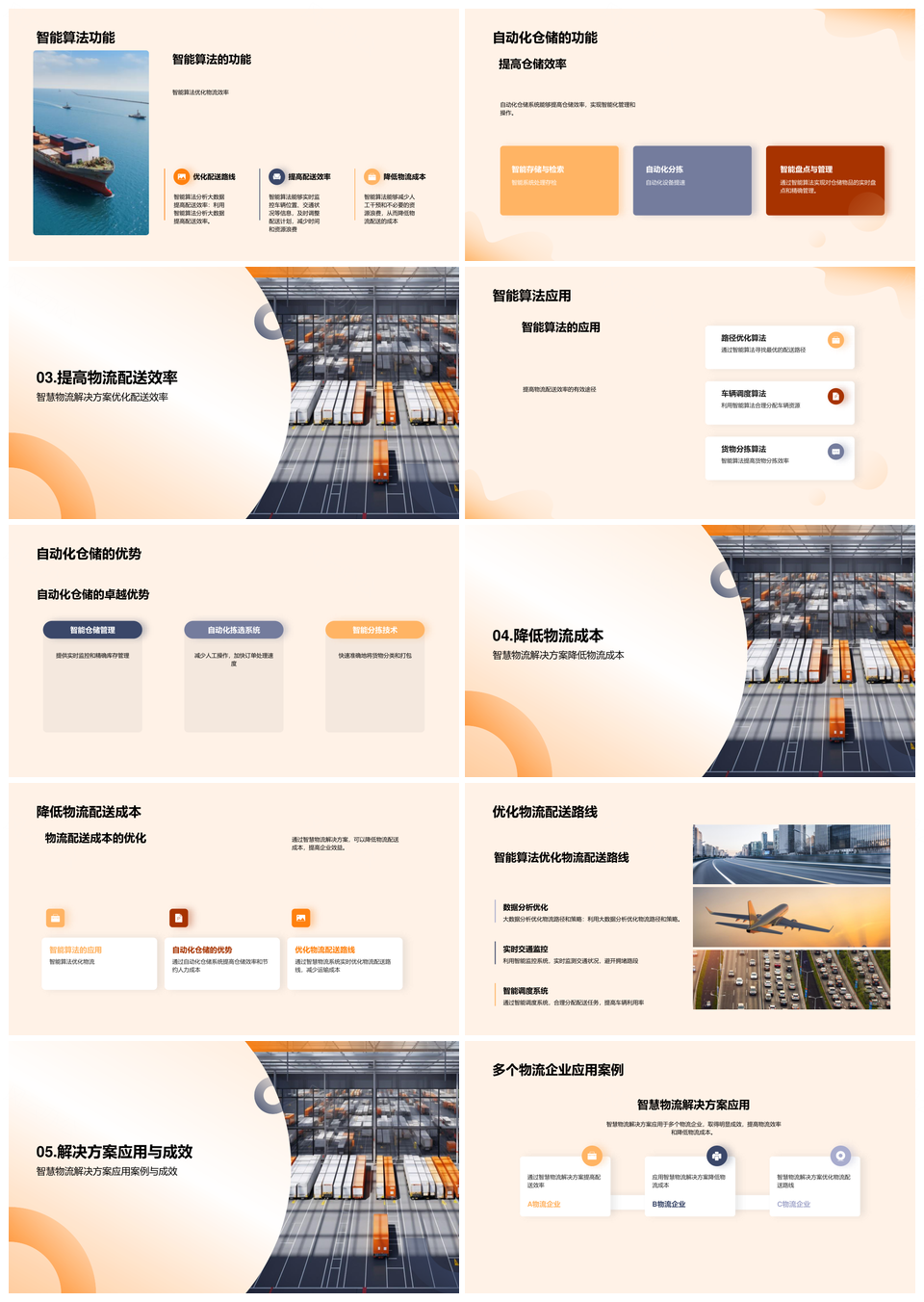 智慧物流与自动化仓储降本增效PPT模板