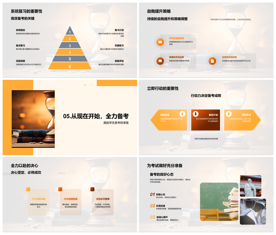 备考攻略深度学习主动学习记忆技巧理解力培养PPT模板