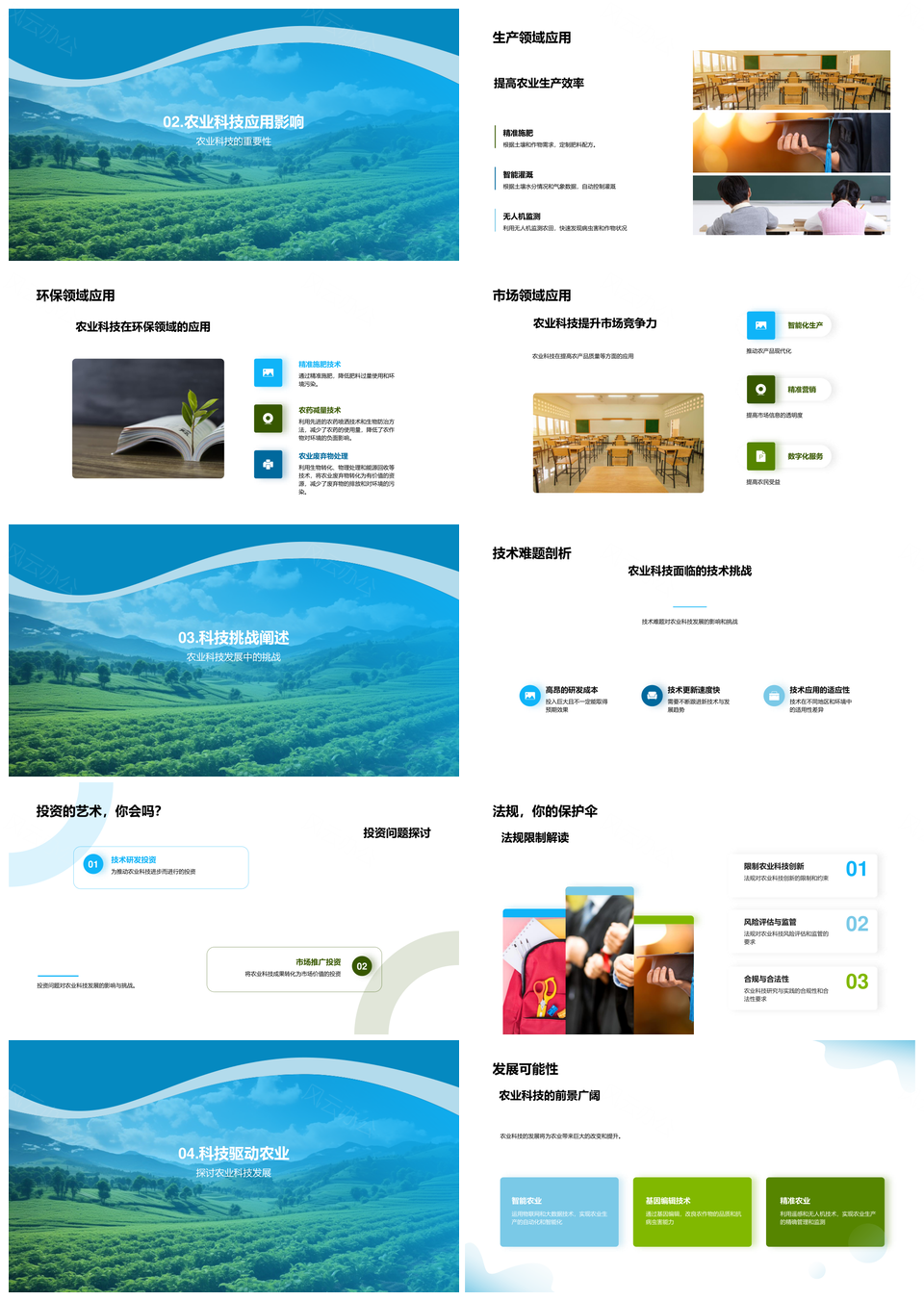 科技驱动农业发展挑战机遇效率环保竞争PPT模板