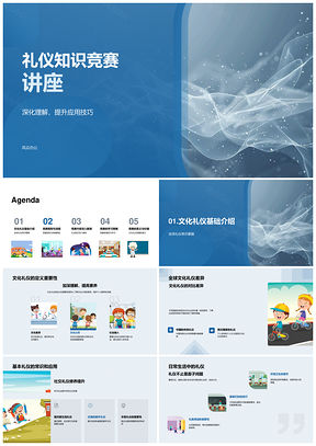全球文化礼仪知识竞赛规则高效学习讲座PPT模板