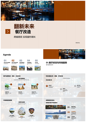 餐厅改造投资迎合年轻消费市场趋势设计元素PPT模板