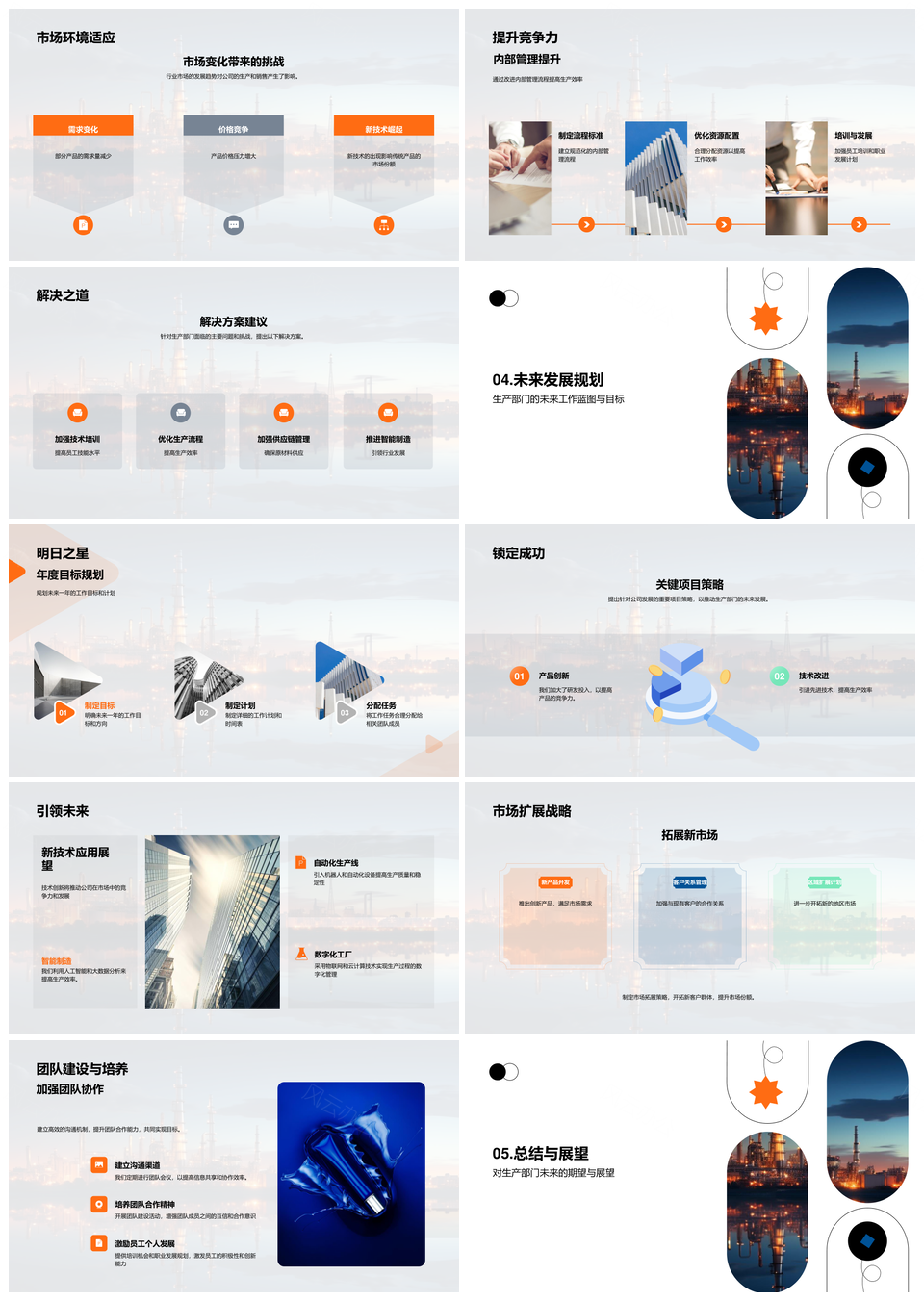 2025工业机械生产部门经营策略与技术创新展望PPT模板