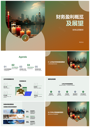 全年财务盈利增长运营解析目标展望PPT模板