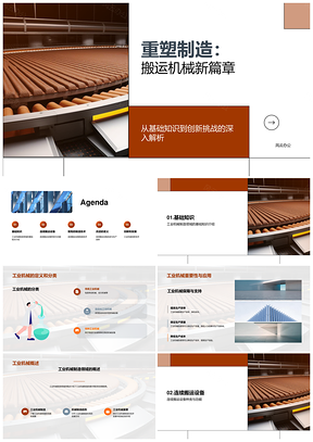 工业机械传送带制造技术革新研究PPT模板