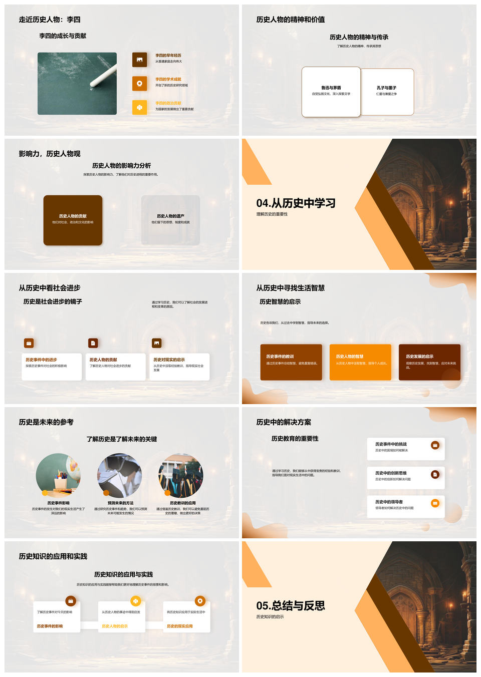 历史之门揭秘社会发展进程PPT模板