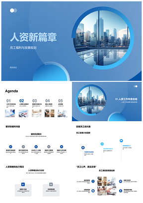 人资新篇章年度策略福利发展招聘医办满意度PPT模板