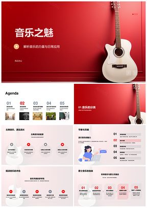 音乐魅力多元力量影响日常应用PPT模板