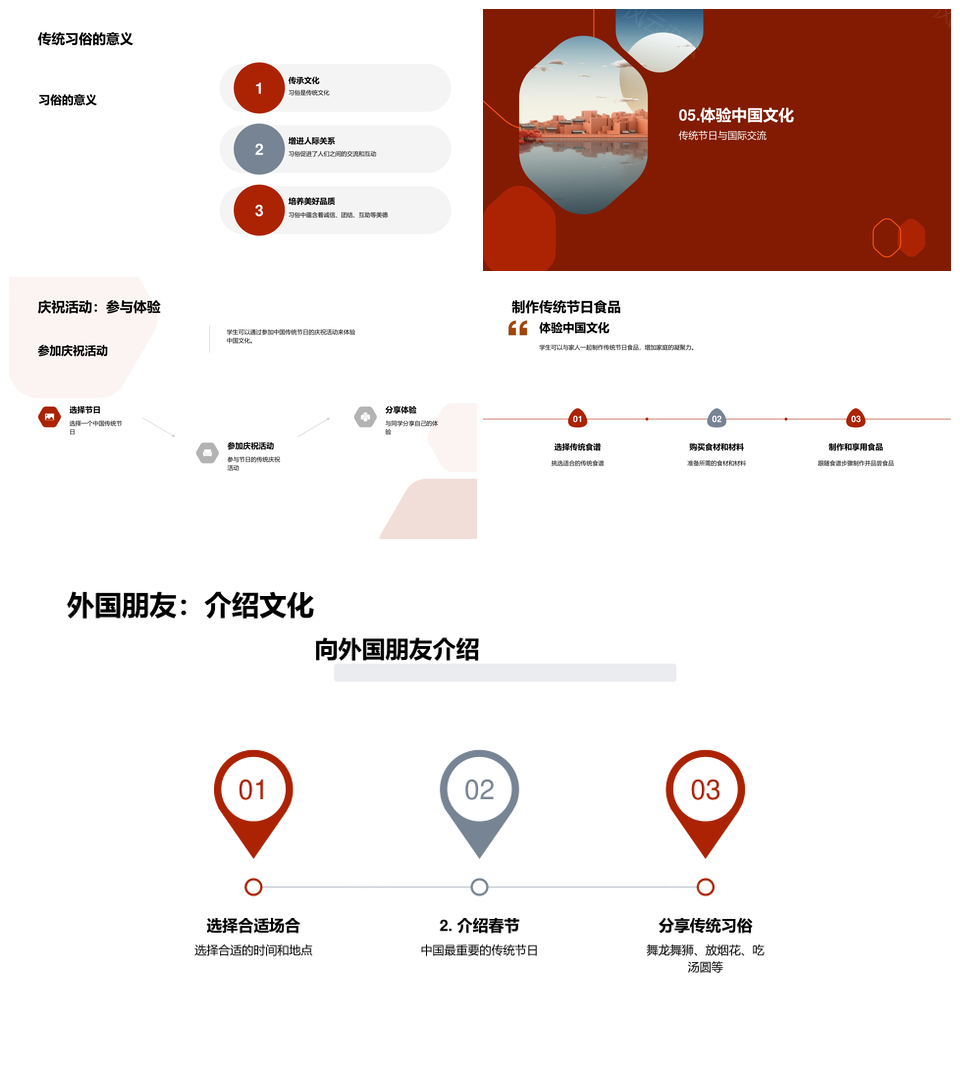 古代中国春节端午习俗学生历史探源PPT模板