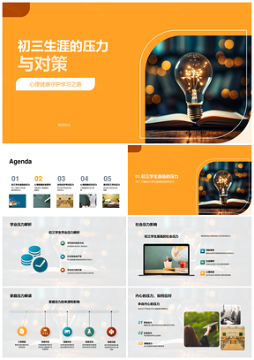 初三学业家庭社会压力调适发展PPT模板
