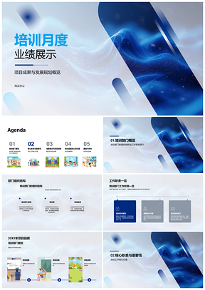 培训部月度业绩飞跃成果规划职责能力案例展示PPT模板