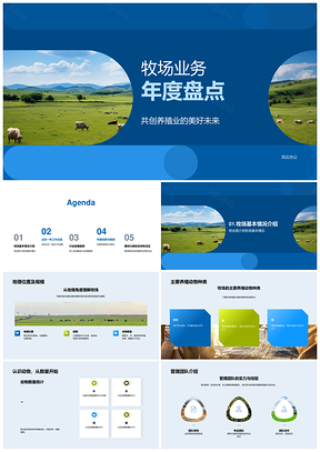牧场业务年度盘点趋势技术市场环保责任PPT模板