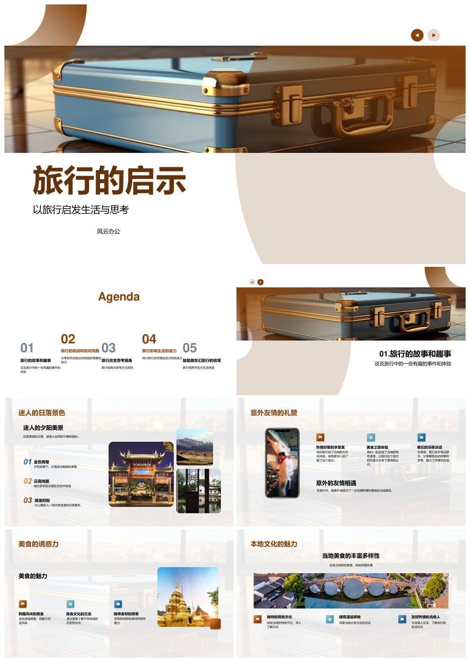 旅途友聚挑战启示生活思考PPT模板