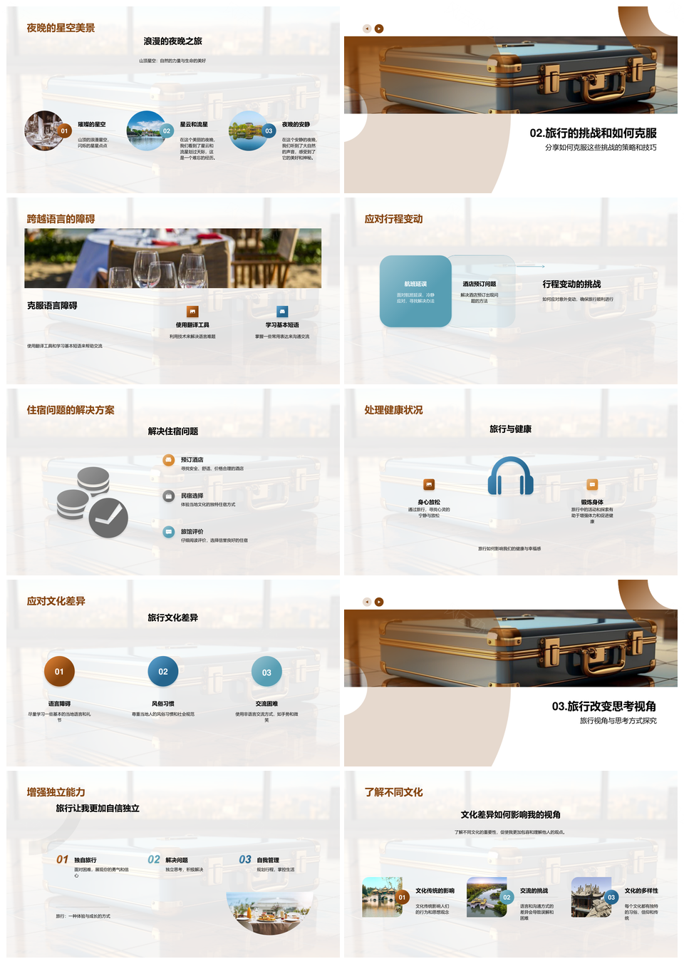 旅途友聚挑战启示生活思考PPT模板