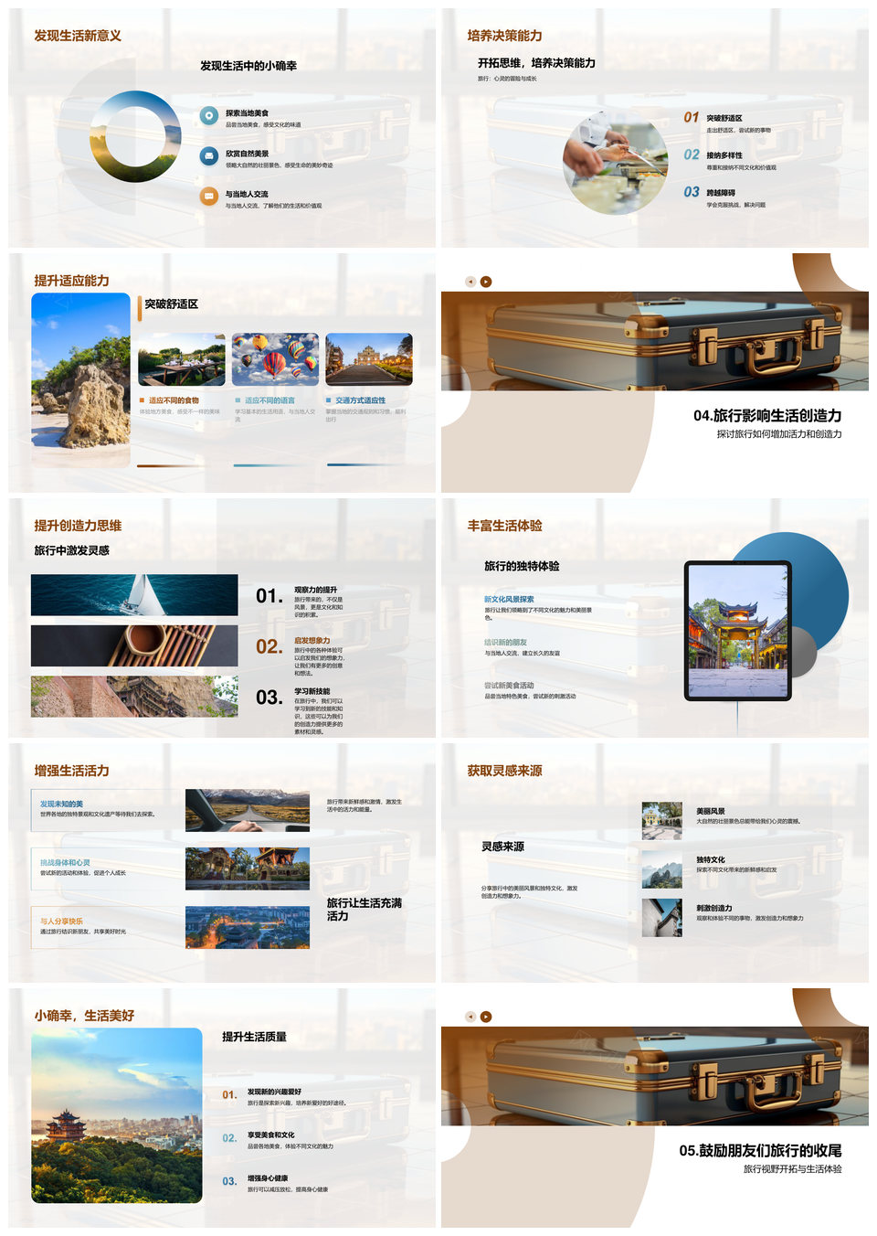 旅途友聚挑战启示生活思考PPT模板