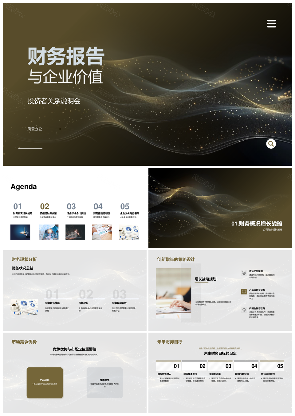 财务报告企业价值与投资者财务管理决策PPT模板