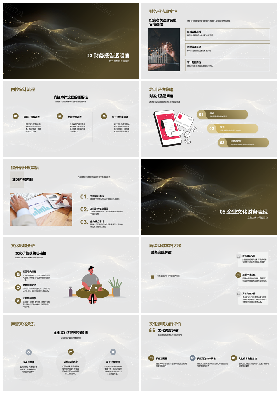 财务报告企业价值与投资者财务管理决策PPT模板