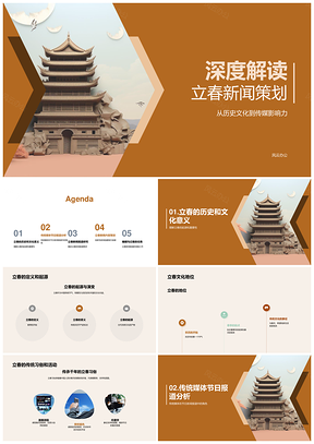立春新闻策划历史文化传媒传统媒体影响PPT模板
