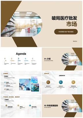 医疗用品批发市场突围策略与趋势分析PPT模板