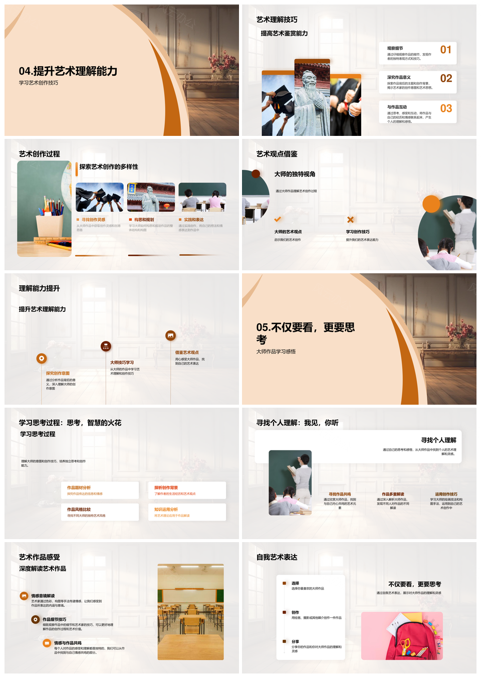 大师名作创作意图与名画解析PPT模板