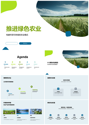 绿色农业环保可持续模式提升经济效益PPT模板