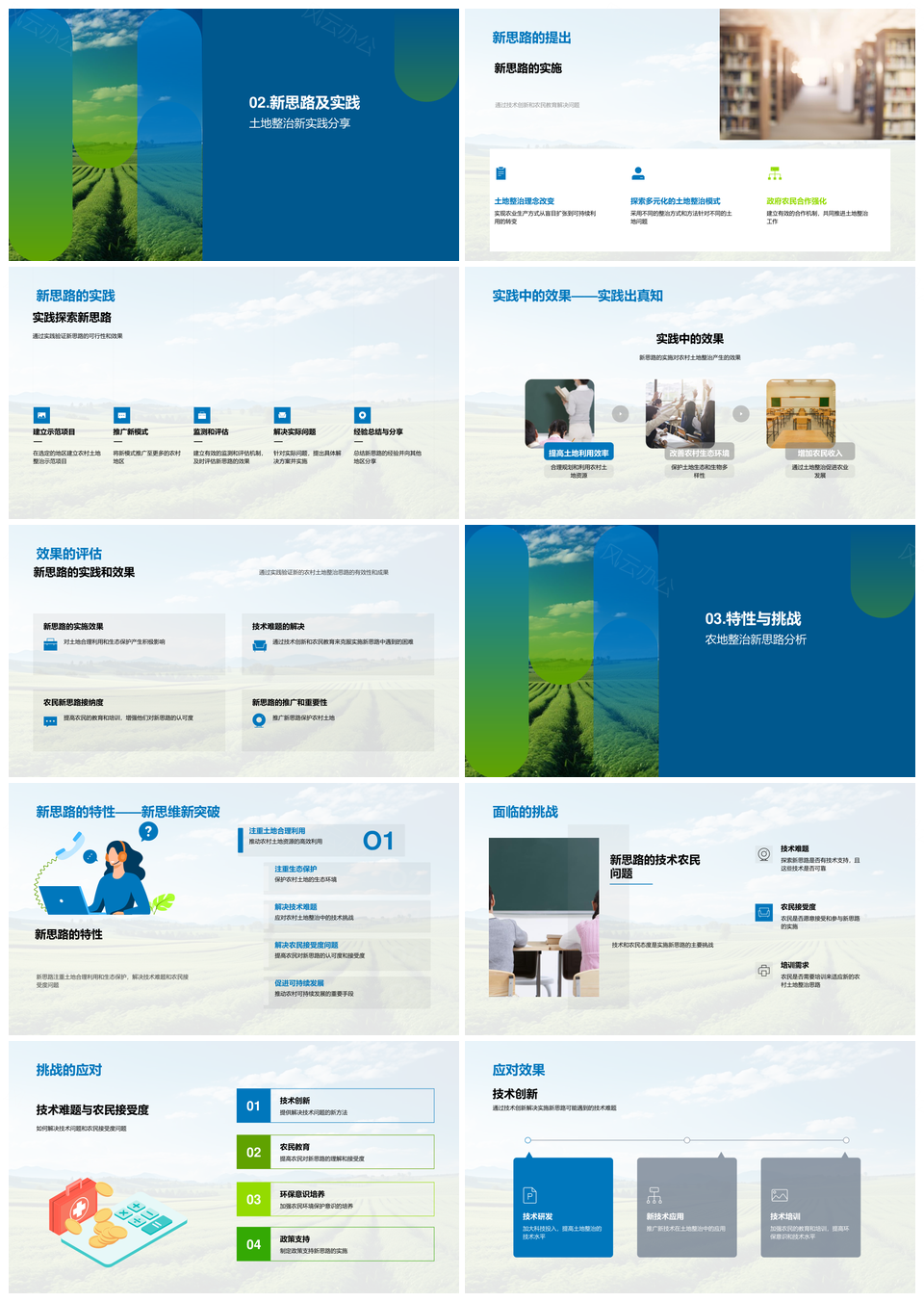 农地整治可持续生态技术政策教育PPT模板
